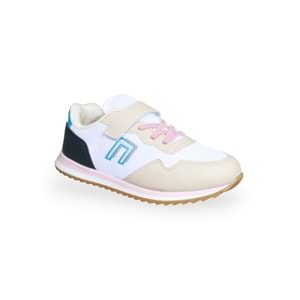 Kidessa 1609 Anatomik Tabanlı Unisex Çocuk Sneakers Ayakkabı - NKT01609-beyaz pembe-31