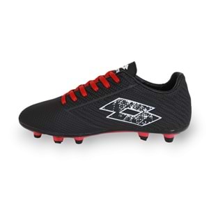Konfores 1620-Moment Anatomik Taban Çim Saha Futbol Ayakkabısı - NKT01620-siyah kırmızı-40