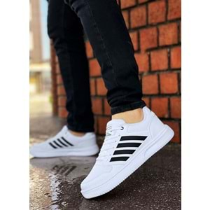 Konfores 1651 Anatomik Tabanlı Unisex Sneakers Ayakkabı - NKT01651-beyaz siyah-39