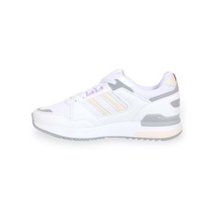 1655-Blaze Anatomik Tabanlı Sneakers Ayakkabı - NKT01655-Beyaz Lila-38