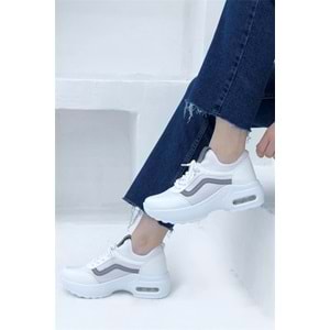 Konfores 1657 Anatomik Air Tabanlı Bayan Sneakers Ayakkabı - NKT01657-BEYAZ-37