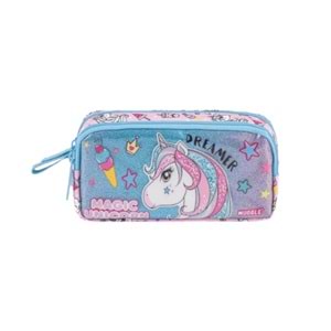 Kidessa 1661 Anatomik Sırtlı Yapılı Kız ve Erkek Çocuk İlkokul Çantası - NKT01661-mavi pembe-TEK EBAT