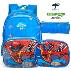 Kidessa 1661 Anatomik Sırtlı Yapılı Kız ve Erkek Çocuk İlkokul Çantası - NKT01661-Saks-TEK EBAT