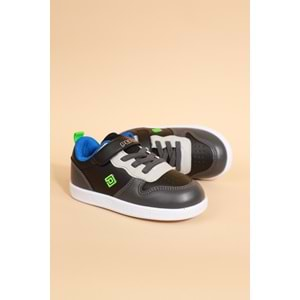 Kidessa 1677 Anatomik Tabanlı Unisex Çocuk Sneakers Ayakkabı - NKT01677-siyah gri-25