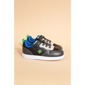 Kidessa 1677 Anatomik Tabanlı Unisex Çocuk Sneakers Ayakkabı - NKT01677-siyah gri-25