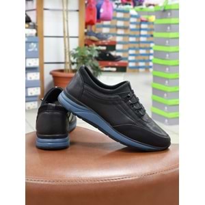 Konfores 1680 Hakiki Deri Anatomik Tabanlı Erkek Günlük Ayakkabı - NKT01680-siyah-38