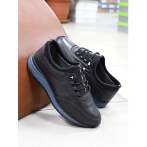 Konfores 1680 Hakiki Deri Anatomik Tabanlı Erkek Günlük Ayakkabı - NKT01680-siyah-38