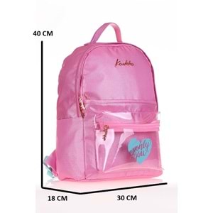 Konfores 1681-Anatomik Sırt Destekli Ortaokul Lise ve Günlük Sırt Çantası - NKT01681-PEMBE-TEK EBAT