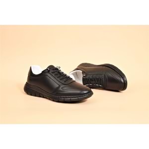 Konfores 1684 Hakiki Deri Anatomik Tabanlı Bayan Günlük Ayakkabı - NKT01684-siyah-40