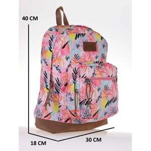 Konfores 1699-Anatomik Sırt Destekli Ortaokul Lise ve Günlük Sırt Çantası - NKT01699-PEMBE-TEK EBAT