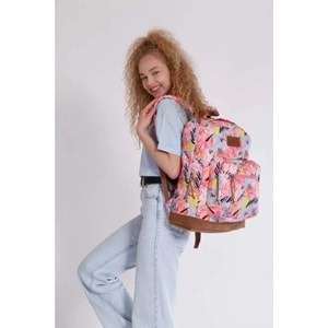 Konfores 1699-Anatomik Sırt Destekli Ortaokul Lise ve Günlük Sırt Çantası - NKT01699-PEMBE-TEK EBAT