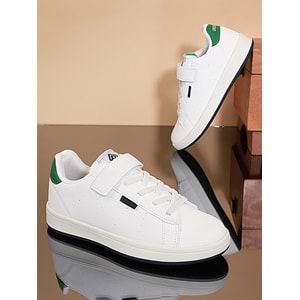 Kidessa 1709 Anatomik Tabanlı Unisex Çocuk Sneakers Günlük Ayakkabı - NKT01709-beyaz yeşil-33