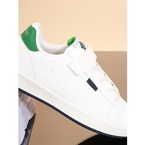 Kidessa 1709 Anatomik Tabanlı Unisex Çocuk Sneakers Günlük Ayakkabı - NKT01709-beyaz yeşil-33