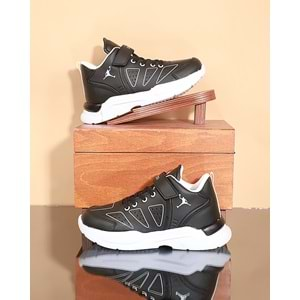 Kidessa 1718 Ultra Hafif Anatomik Tabanlı Unisex Çocuk Basketbol Ayakkabısı - NKT01718-siyah beyaz-33