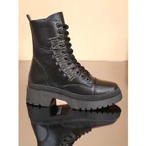 Konfores 1722-378084 Kauçuk Tabanlı Bayan Postal Spor Bot - NKT01722-siyah-40