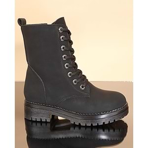 Konfores 1731-261065 Kauçuk Tabanlı Bayan Postal Spor Bot - NKT01731-siyah-40