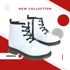 Kidessa 1734 Anatomik Tabanlı Kız Çocuk Postal Bot - NKT01734-BEYAZ-28