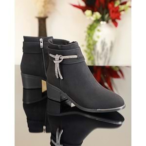 Konfores 1740-425076 Kauçuk Tabanlı Bayan Klasik Bot - NKT01740-siyah-40