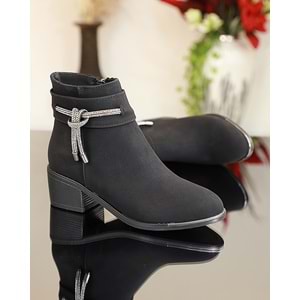 Konfores 1740-425076 Kauçuk Tabanlı Bayan Klasik Bot - NKT01740-siyah-40
