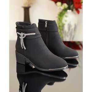Konfores 1740-425076 Kauçuk Tabanlı Bayan Klasik Bot - NKT01740-siyah-40
