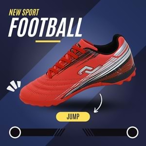 1742-29117 Halı Saha Futbol Ayakkabısı - NKT01742-KIRMIZI-40