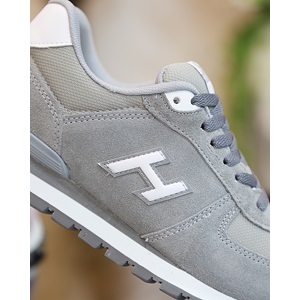 1743-Peru Hakiki Deri Anatomik Eva Tabanlı Unisex Sneakers Ayakkabı - NKT01743-gri beyaz-40