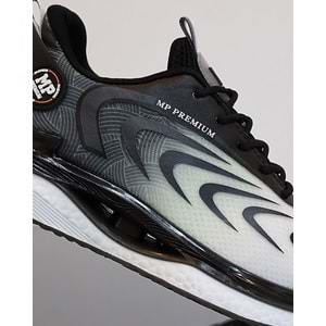 1747-1224 Anatomik Tabanlı Fileli Sneakers Ayakkabı - NKT01747-siyah beyaz-40