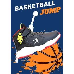 Kidessa 1755-29196 Ultra Hafif Anatomik Tabanlı Unisex Çocuk Basketbol Ayakkabısı - NKT01755-Füme-33