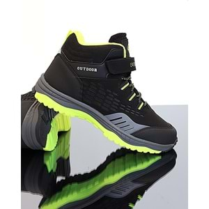 Kidessa 1767 Anatomik Tabanlı Bantlı Çocuk Trekking Spor Bot - NKT01767-siyah-35