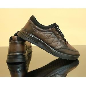 Konfores 1790-346457 Hakiki Deri Anatomik Tabanlı Erkek Günlük Ayakkabı - NKT01790-kahverengi-40