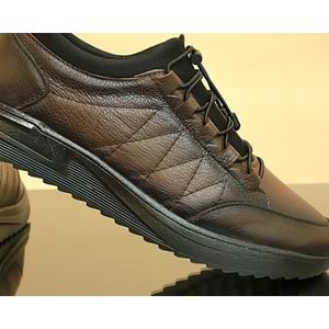 Konfores 1790-346457 Hakiki Deri Anatomik Tabanlı Erkek Günlük Ayakkabı - NKT01790-kahverengi-40