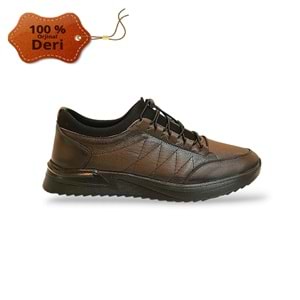 Konfores 1790-346457 Hakiki Deri Anatomik Tabanlı Erkek Günlük Ayakkabı - NKT01790-kahverengi-40