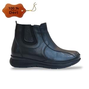 Konfores 1791-578393 Hakiki Deri Anatomik Tabanlı Kadın Anne Bot - NKT01791-siyah-40