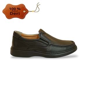 Konfores 1796 Hakiki Deri Anatomik Tabanlı Erkek Günlük Ayakkabı - NKT01796-siyah-40