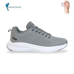Jump 1810-29537 Anatomik Tabanlı Triko Kumaş Sneakers Ayakkabı - NKT01810-gri-40