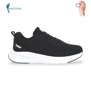 Jump 1810-29537 Anatomik Tabanlı Triko Kumaş Sneakers Ayakkabı - NKT01810-siyah beyaz-41