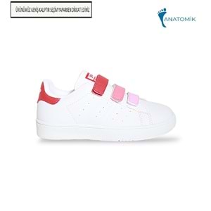 Kidessa 1817-30110 Anatomik Tabanlı Unisex Çocuk Günlük Spor Ayakkabı - NKT01817-beyaz pembe-31