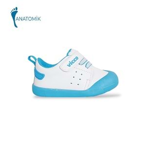 Vicco 950.E23Y.211 İlk Adım Anatomik Tabanlı Bebek Ayakkabısı - NKT01837-beyaz mavi-20