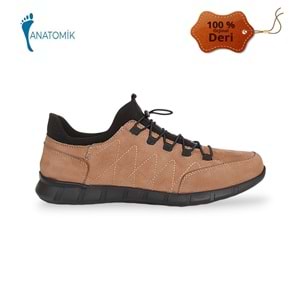 Konfores 1848 Hakiki Deri Anatomik Tabanlı Erkek Günlük Ayakkabı - NKT01848-Kum-43