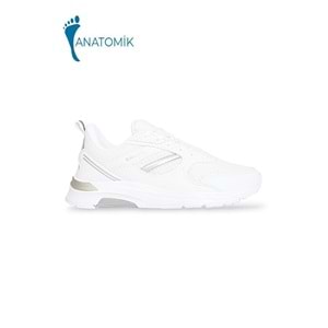 Kinetix 1860-Axıon Anatomik Tabanlı Kadın Sneakers Ayakkabı - NKT01860-Beyaz Gümüş-38
