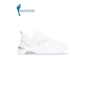 Kinetix 1860-Axıon Anatomik Tabanlı Kadın Sneakers Ayakkabı - NKT01860-Beyaz Gümüş-39