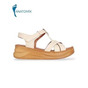 Konfores 1895-492090 Tam Anatomik Tabanlı Kadın Sandalet - NKT01895-BEJ-36