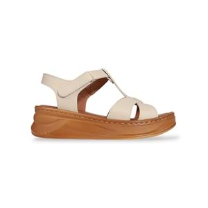Konfores 1909-492085 Tam Anatomik Tabanlı Kadın Sandalet - NKT01909-BEJ-36