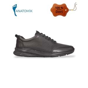 Konfores 1934-532130 Hakiki Deri Anatomik Tabanlı Erkek Günlük Ayakkabı - NKT01934-siyah-40