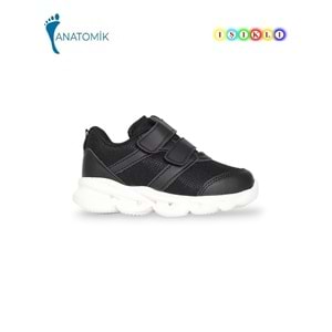 Kidessa 1942 Işıklı İlkadım Bebek Günlük Spor Ayakkabı - NKT01942-siyah beyaz-22