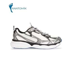 Jump 1946-29550 Anatomik Tabanlı Unisex Yürüyüş & Koşu Ayakkabısı - NKT01946-Beyaz Gri-40