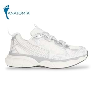 Jump 1949-29819 Anatomik Tabanlı Unisex Yürüyüş & Koşu Ayakkabısı - NKT01949-Beyaz Gri-36