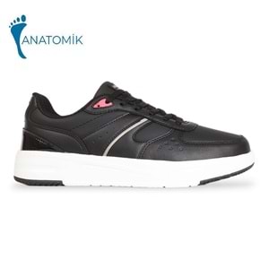 Kinetix 1956-Hegel Anatomik Tabanlı Kadın Sneakers Ayakkabı - NKT01956-siyah beyaz-37