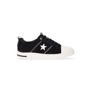 Konfores 1989-573219 Hakiki Deri Anatomik Tabanlı Erkek Sneakers Ayakkabı - NKT01989-Siyah Süet-42