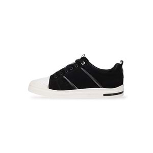 Konfores 1989-573219 Hakiki Deri Anatomik Tabanlı Erkek Sneakers Ayakkabı - NKT01989-Siyah Süet-42